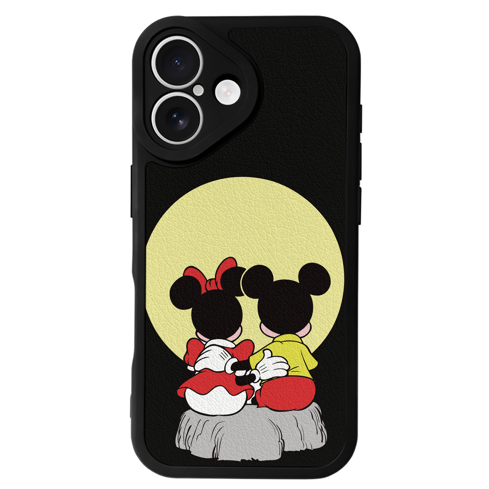 （画像用） ミッキーマウス Mickey Mouse 【iPhone 16シリーズ対応】シリコンスマホケース（レザー調） 材質：シリコン